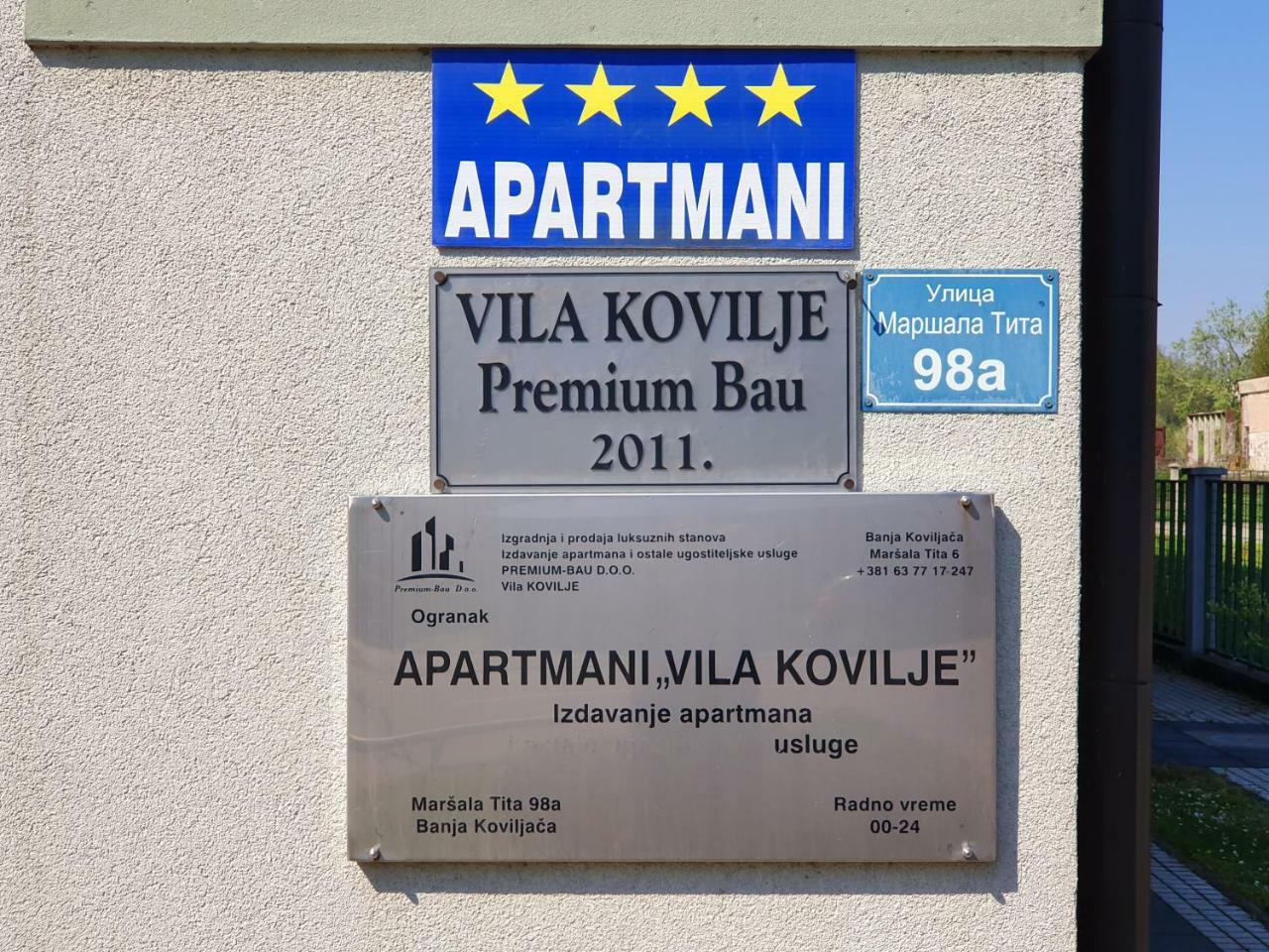 Apartmani - Vila Kovilje Banja Koviljaca Ngoại thất bức ảnh